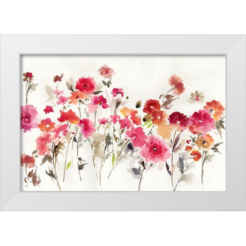 Bright Fresh Garden  White Modern Wood Framed Art Print by Jensen, Asia