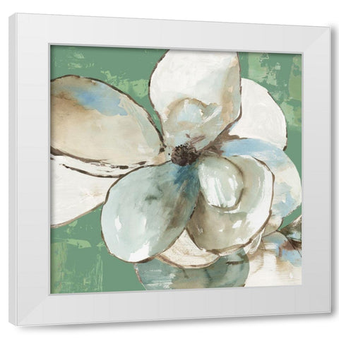 Emerald Flower II White Modern Wood Framed Art Print by Jensen, Asia