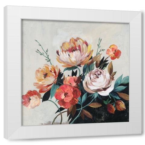 Fall Coloured Bouquet  White Modern Wood Framed Art Print by Jensen, Asia