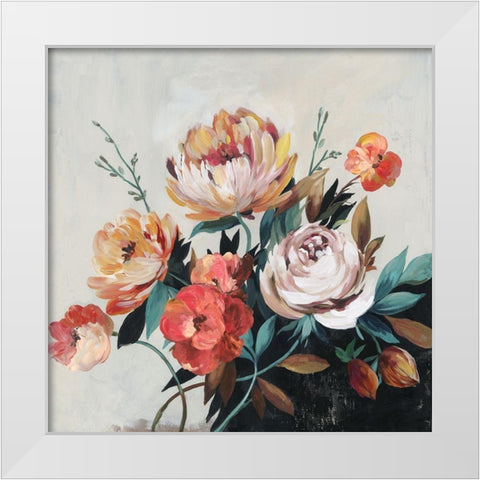 Fall Coloured Bouquet  White Modern Wood Framed Art Print by Jensen, Asia