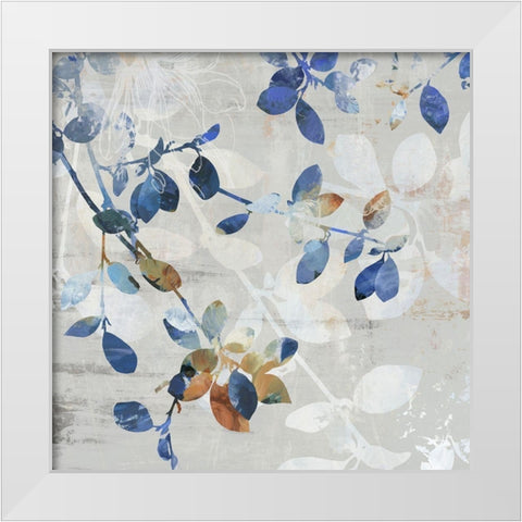 Golden Blue II White Modern Wood Framed Art Print by Jensen, Asia