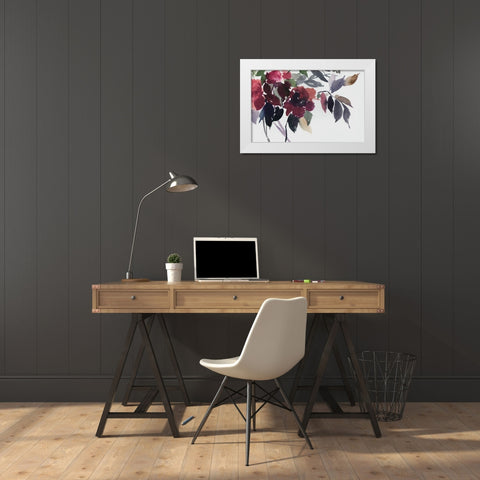 Red Passion  White Modern Wood Framed Art Print by Jensen, Asia