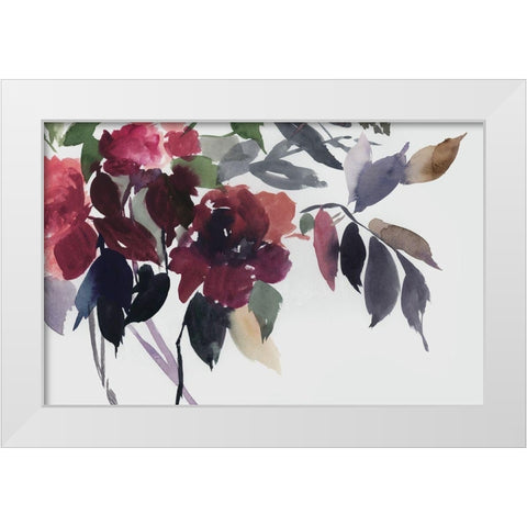 Red Passion  White Modern Wood Framed Art Print by Jensen, Asia