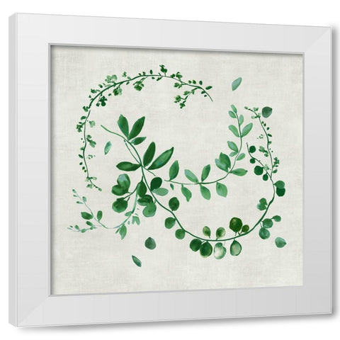 Green Vines I  White Modern Wood Framed Art Print by Jensen, Asia
