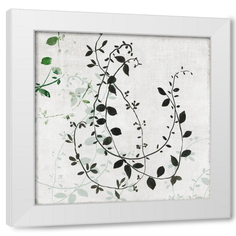 Dark Vines  White Modern Wood Framed Art Print by Jensen, Asia