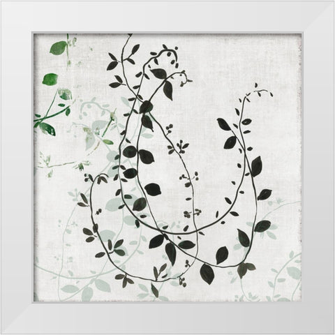 Dark Vines  White Modern Wood Framed Art Print by Jensen, Asia