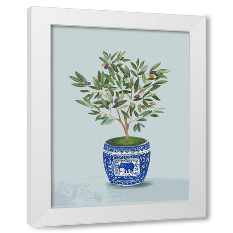 Olive Tree  White Modern Wood Framed Art Print by Jensen, Asia