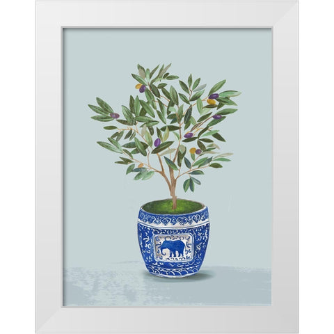 Olive Tree  White Modern Wood Framed Art Print by Jensen, Asia