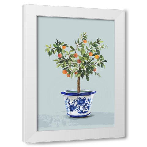 Orange Tree White Modern Wood Framed Art Print by Jensen, Asia