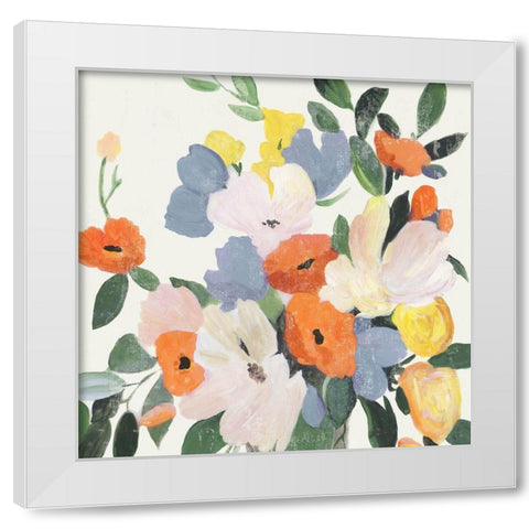 Florals in Vase I  White Modern Wood Framed Art Print by Jensen, Asia
