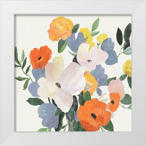 Florals in Vase II White Modern Wood Framed Art Print by Jensen, Asia