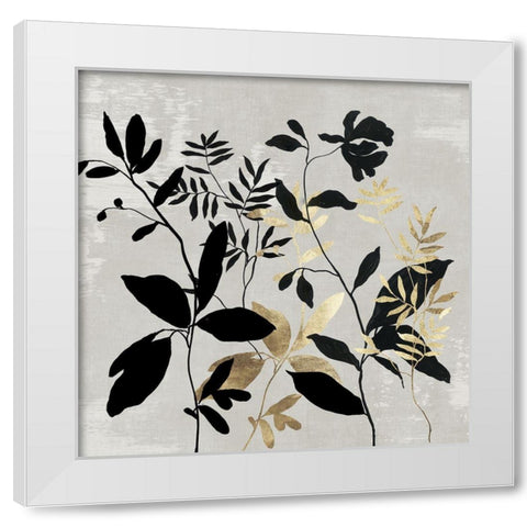 Botanical Gold II White Modern Wood Framed Art Print by Jensen, Asia