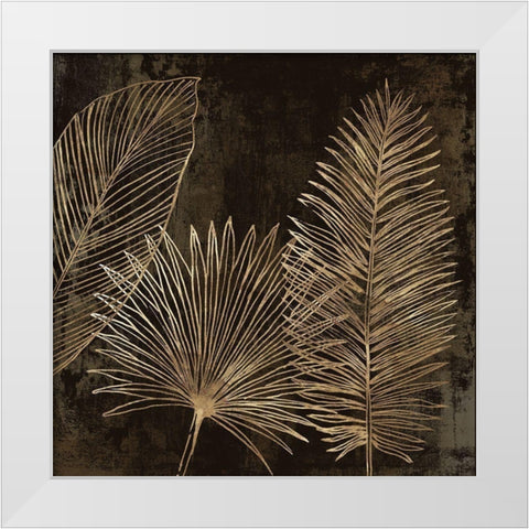 Golden Tropics I  White Modern Wood Framed Art Print by Jensen, Asia