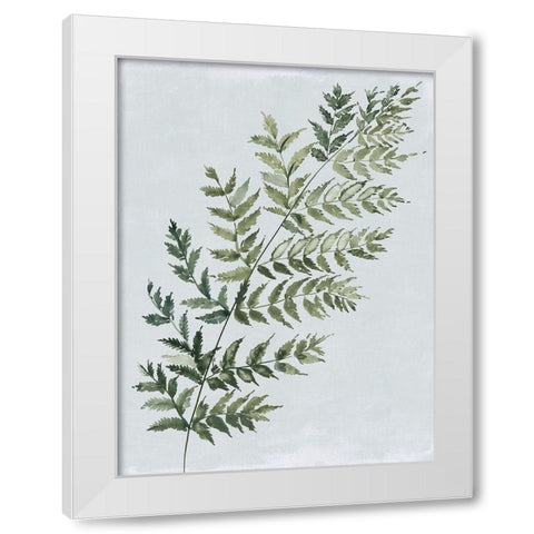 Green Fern I  White Modern Wood Framed Art Print by Jensen, Asia