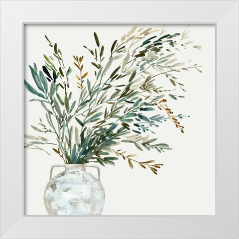 Vase of Grass I  White Modern Wood Framed Art Print by Jensen, Asia