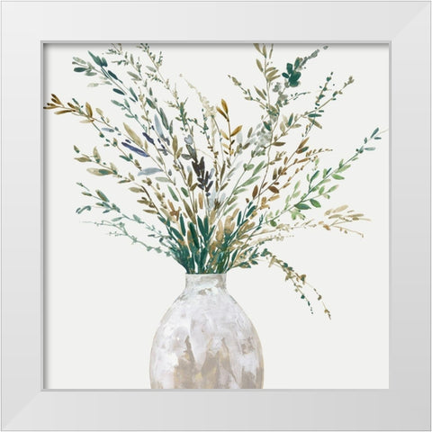 Vase of Grass II  White Modern Wood Framed Art Print by Jensen, Asia