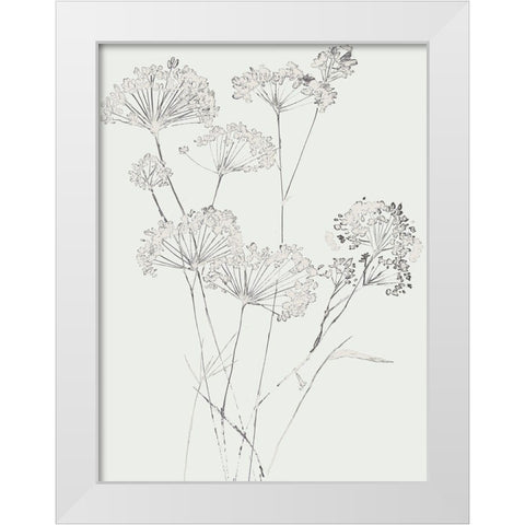 White Delicate I  White Modern Wood Framed Art Print by Jensen, Asia