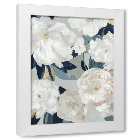 Ocean Blue Floral Beauty II White Modern Wood Framed Art Print by Jensen, Asia