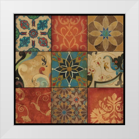 Mosaic - Mini White Modern Wood Framed Art Print by Jensen, Asia