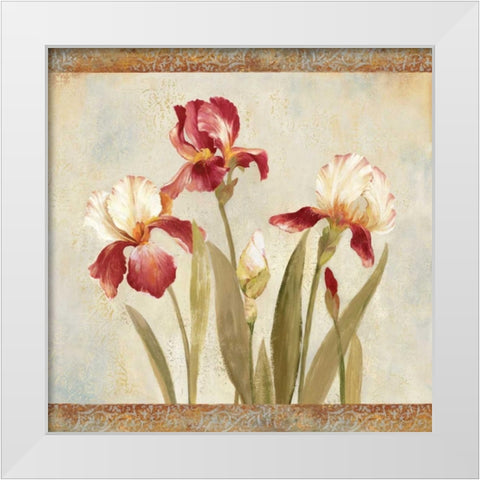 Iris Tapestry II White Modern Wood Framed Art Print by Jensen, Asia
