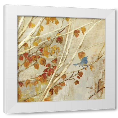 Singing I White Modern Wood Framed Art Print by Jensen, Asia