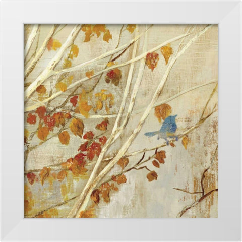 Singing I White Modern Wood Framed Art Print by Jensen, Asia