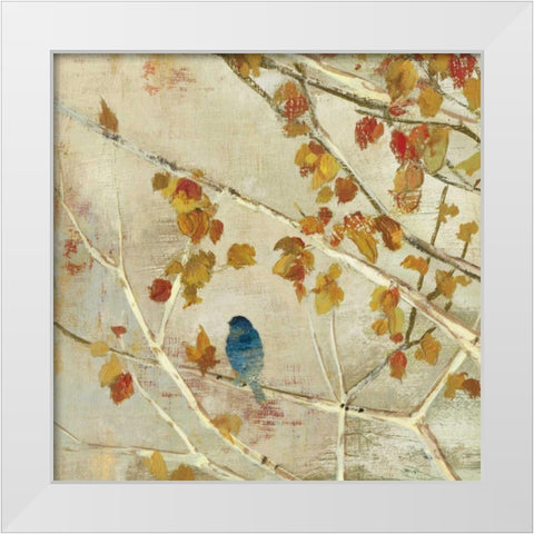 Singing II White Modern Wood Framed Art Print by Jensen, Asia