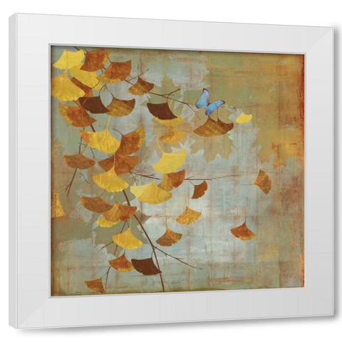 Gingko Branch I White Modern Wood Framed Art Print by Jensen, Asia