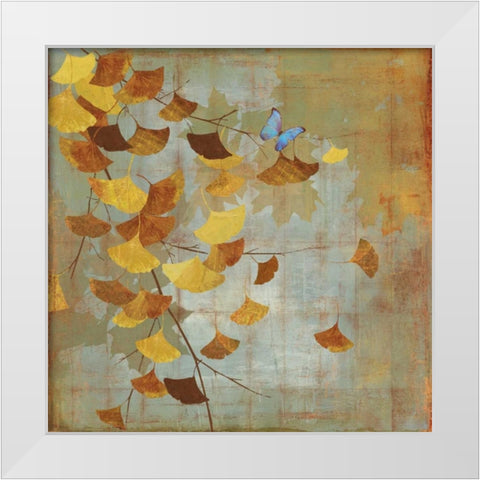 Gingko Branch I White Modern Wood Framed Art Print by Jensen, Asia