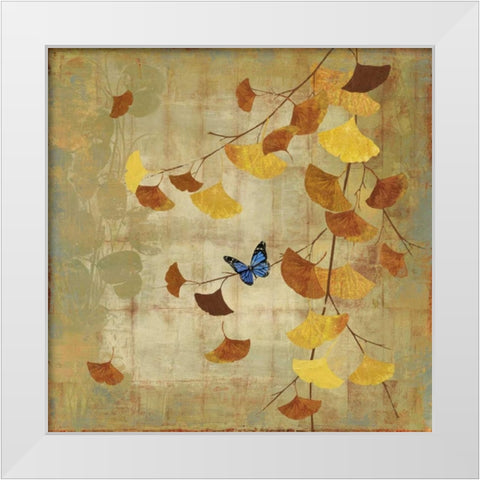 Gingko Branch II White Modern Wood Framed Art Print by Jensen, Asia