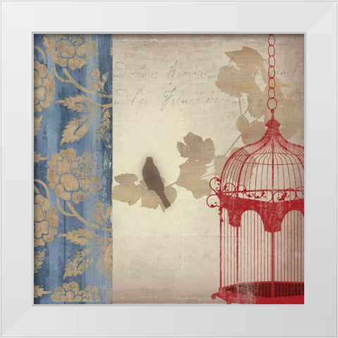 Twitter II - Mini White Modern Wood Framed Art Print by Jensen, Asia