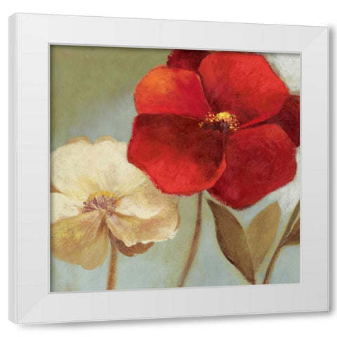 Gentleness White Modern Wood Framed Art Print by Jensen, Asia