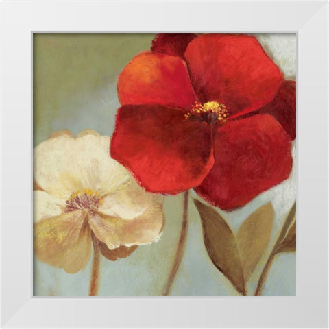 Gentleness White Modern Wood Framed Art Print by Jensen, Asia