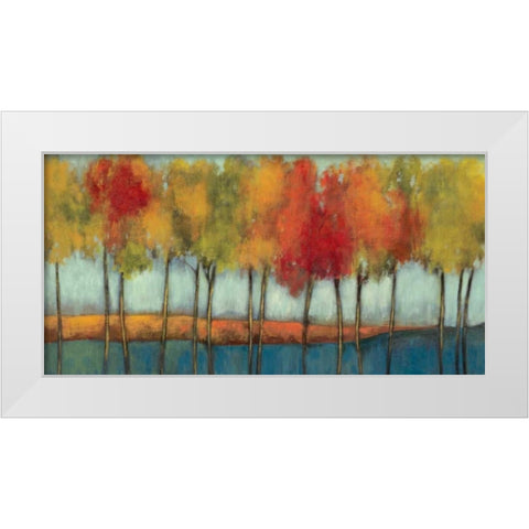 Lollipop Trees White Modern Wood Framed Art Print by Jensen, Asia