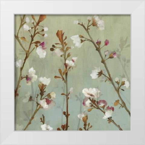 Wind Blossoms II - Mini White Modern Wood Framed Art Print by Jensen, Asia