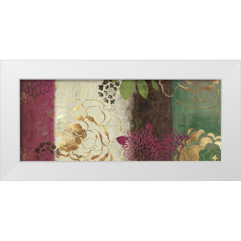 Jacquard II - Mini White Modern Wood Framed Art Print by Jensen, Asia