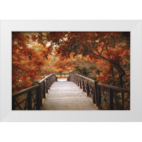 Footbridge White Modern Wood Framed Art Print by Jenney, Jessica