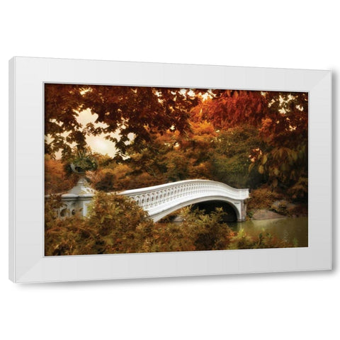 Bow Bridge White Modern Wood Framed Art Print by Jenney, Jessica