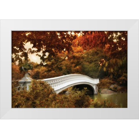 Bow Bridge White Modern Wood Framed Art Print by Jenney, Jessica