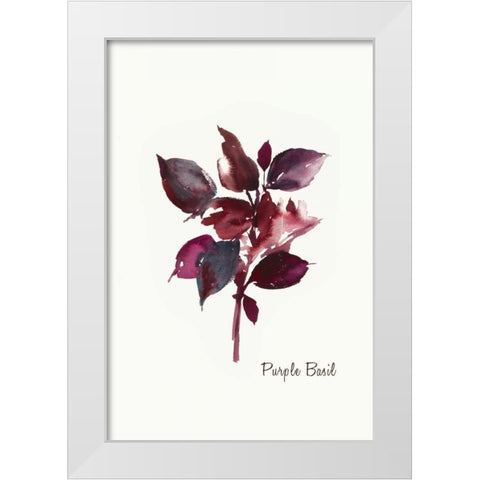 Purple Basil - Mini White Modern Wood Framed Art Print by Jensen, Asia