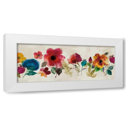 Floral Dance II - Mini White Modern Wood Framed Art Print by Jensen, Asia