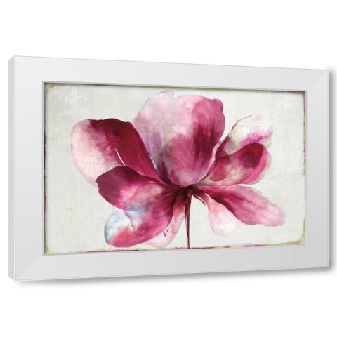 Lilya Red White Modern Wood Framed Art Print by Jensen, Asia