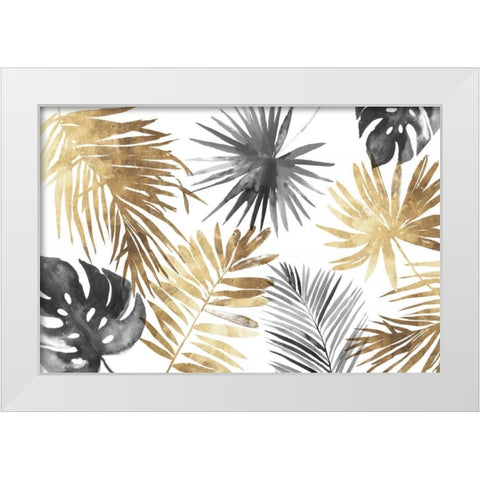 Tropical Palms I White Modern Wood Framed Art Print by Jensen, Asia
