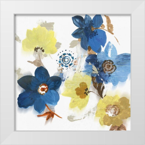 Glitchy Floral II White Modern Wood Framed Art Print by Jensen, Asia