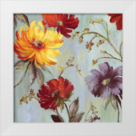 Field Flowers II - Mini White Modern Wood Framed Art Print by Jensen, Asia