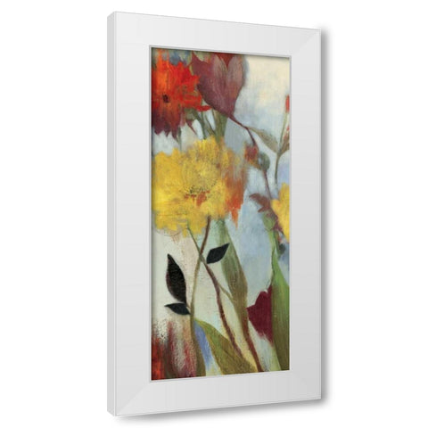Floral Medley I - Mini White Modern Wood Framed Art Print by Jensen, Asia