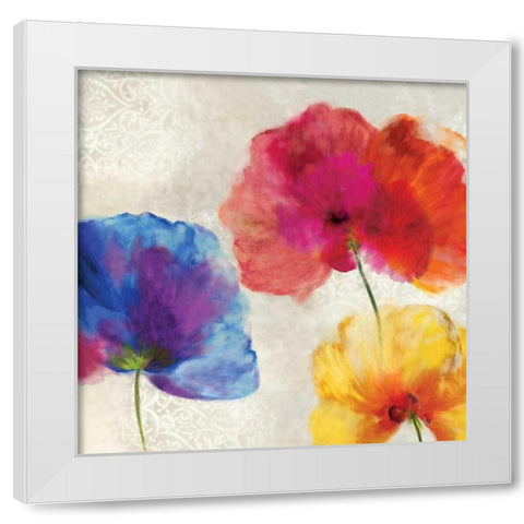 Lush Floral I White Modern Wood Framed Art Print by Jensen, Asia