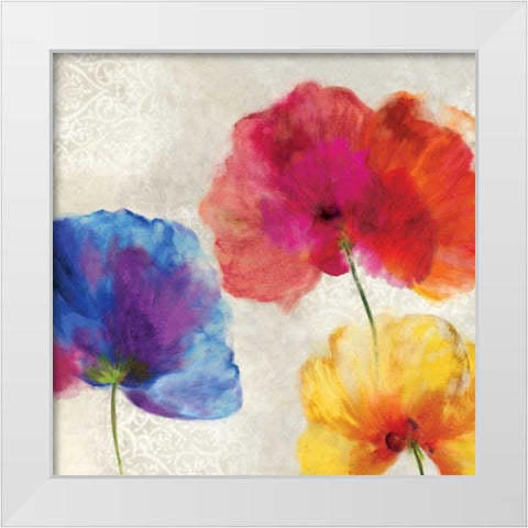 Lush Floral I White Modern Wood Framed Art Print by Jensen, Asia