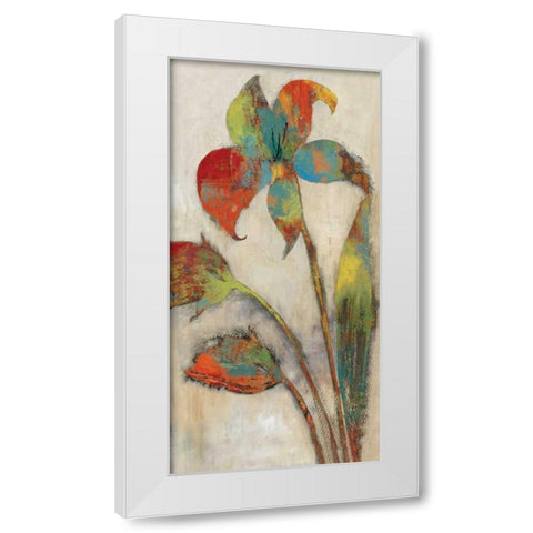 Tigerlilies II White Modern Wood Framed Art Print by Jensen, Asia