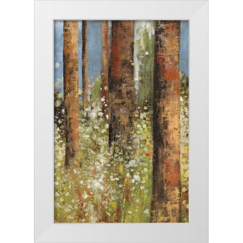 Field of Flowers I - mini White Modern Wood Framed Art Print by Jensen, Asia